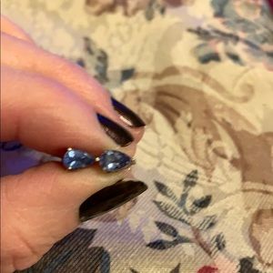 Tanzanite earrings pear-shaped